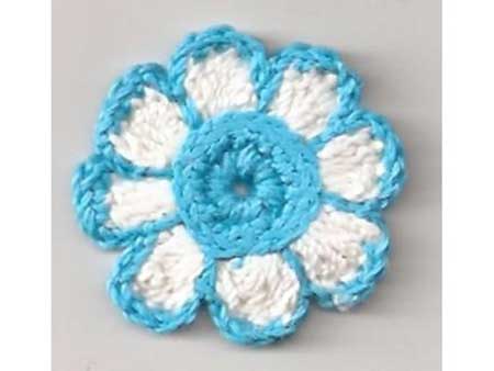 azul e branco