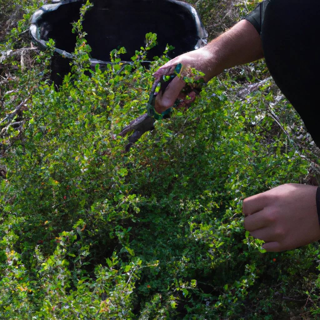 Fotos Cultivando e colhendo ervas medicinais nos arbustos
