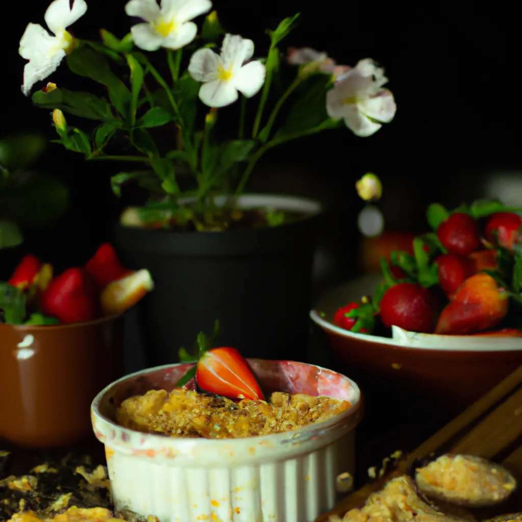 Fotos receita crumble morango laranjeira
