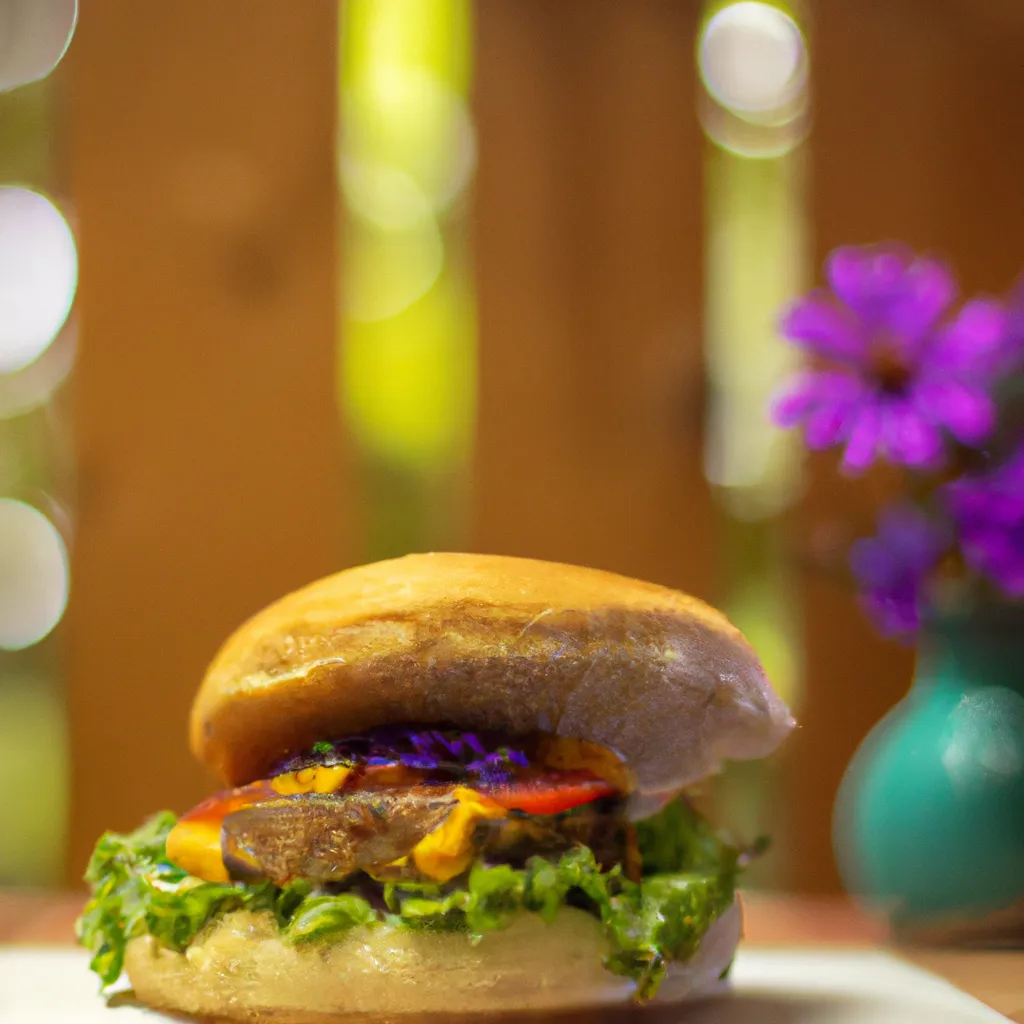 Fotos receita hamburguer vegetariano proteina flores