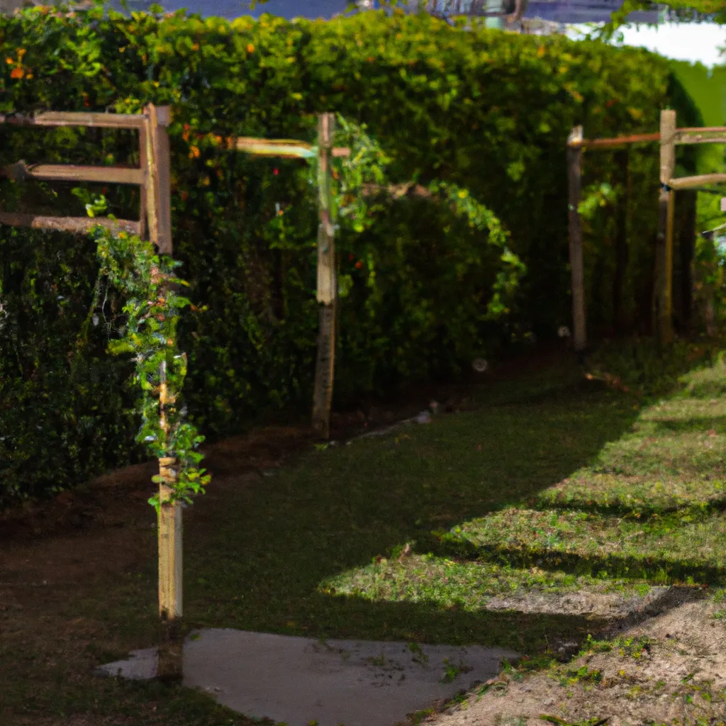 Ideias Uso de plantas trepadeiras para criar sombra em torno dos arbustos