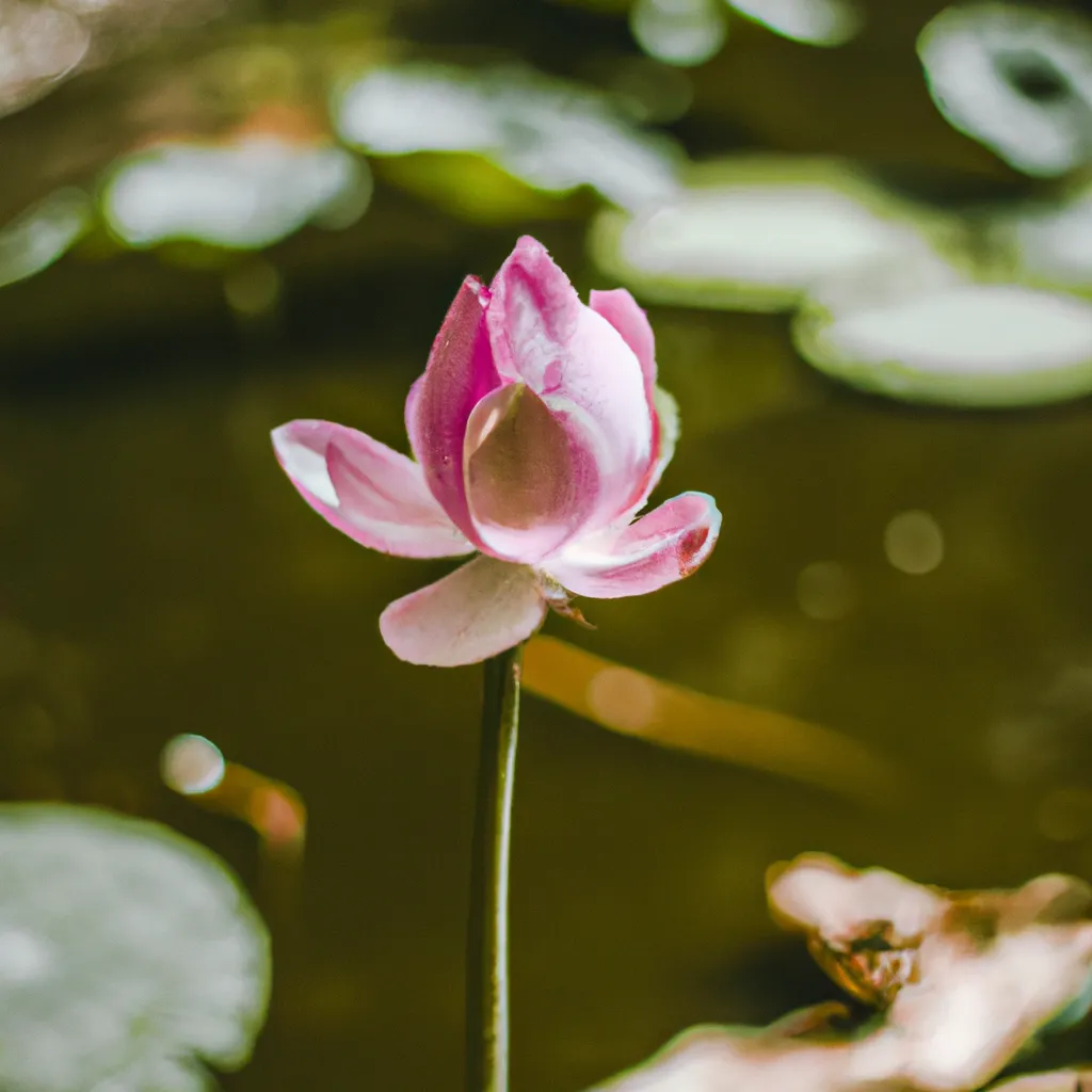 Ilustracao A singularidade da flor de lotus