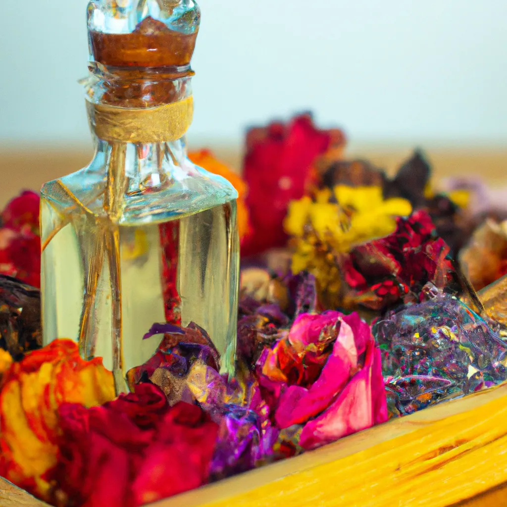 Ilustracao Aromaterapia com flores aromaticas