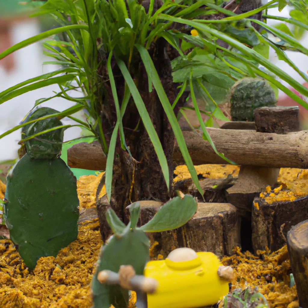 Ilustracao Criando um jardim com tematica de cactus em seu quintal