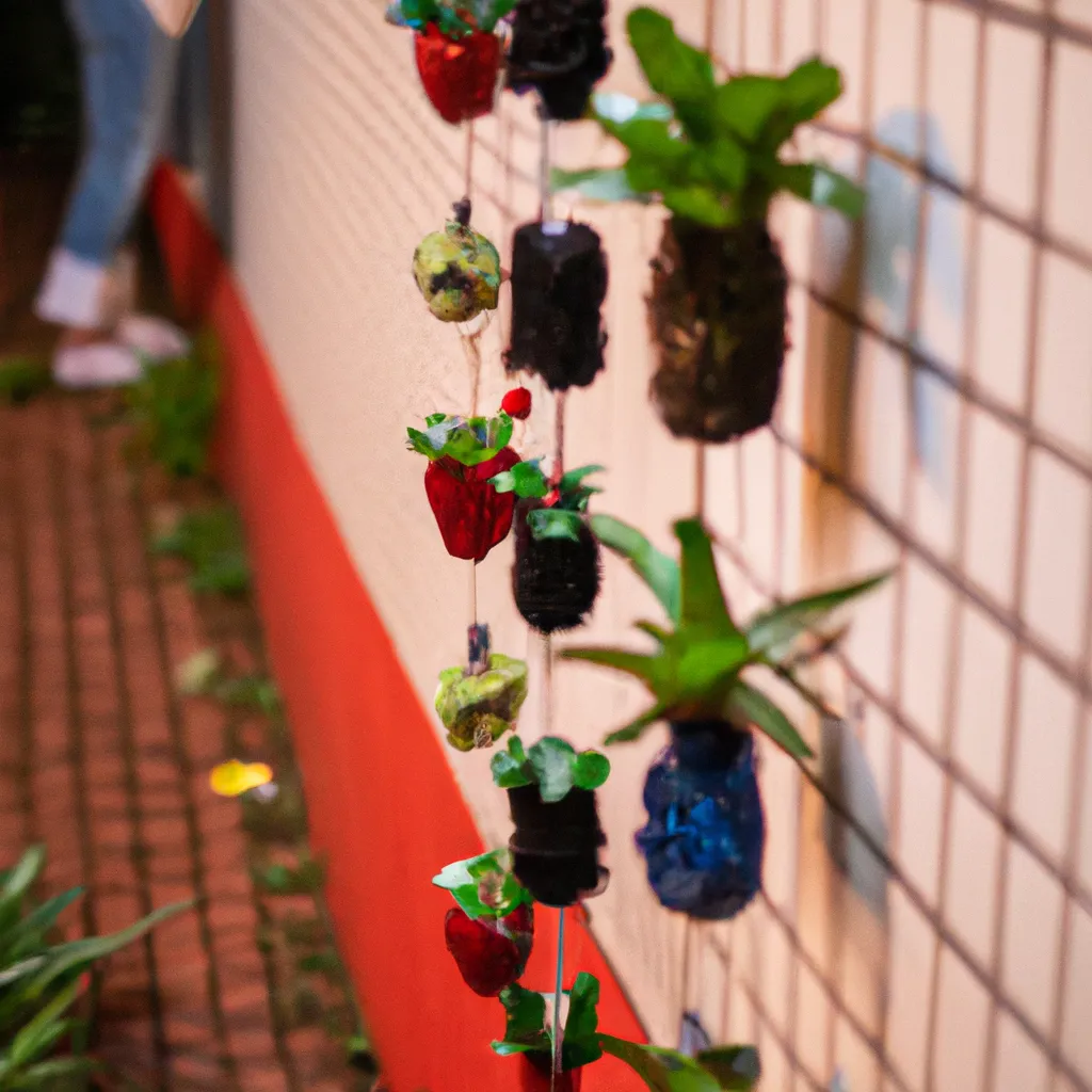 Ilustracao Criando um jardim vertical com frutas