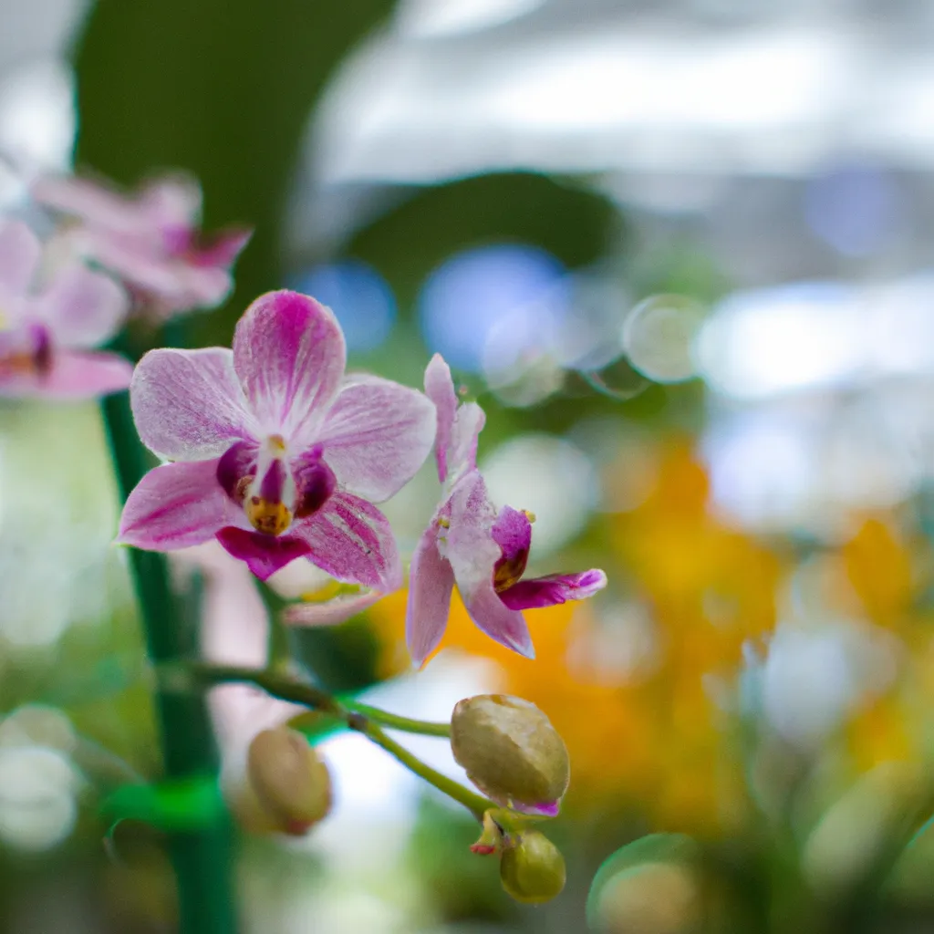 Ilustracao Cultivando orquideas na estufa