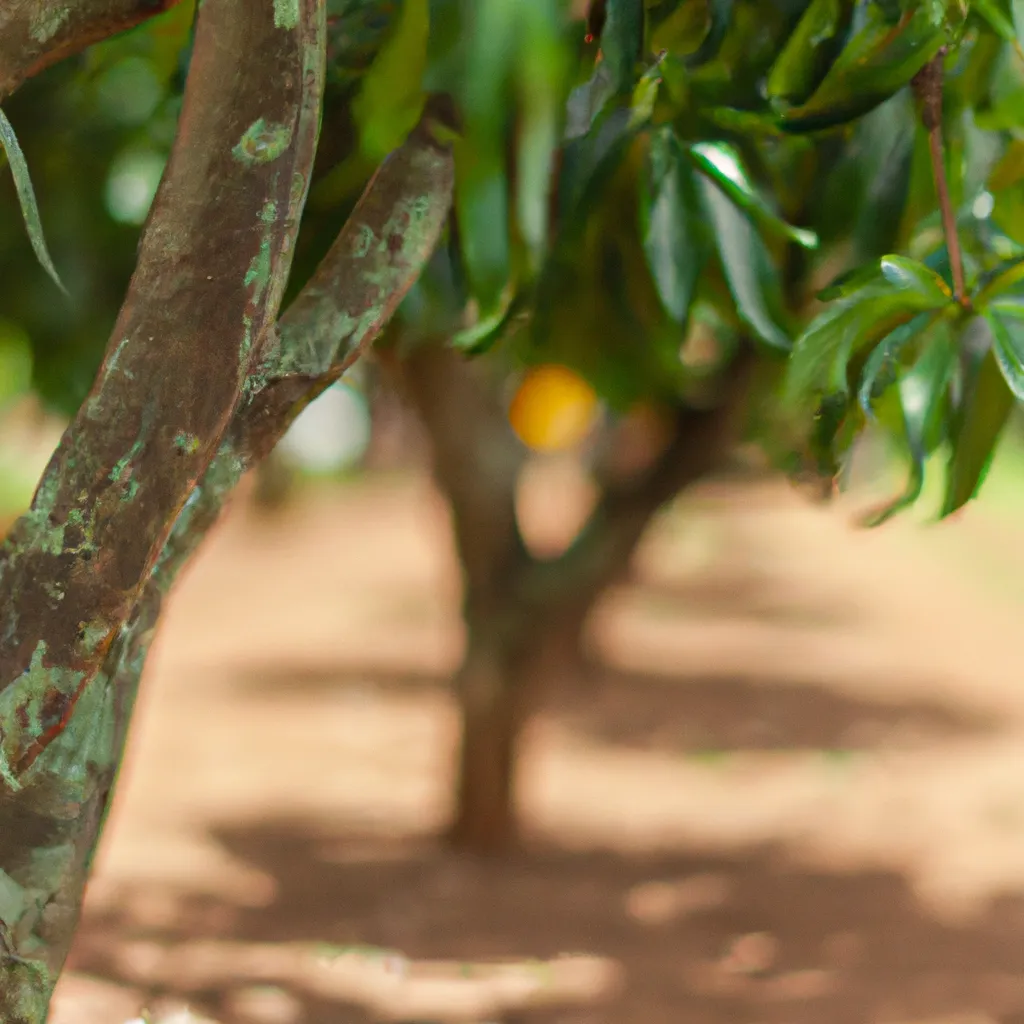 Ilustracao Cultivar arvores frutiferas no jardim domestico