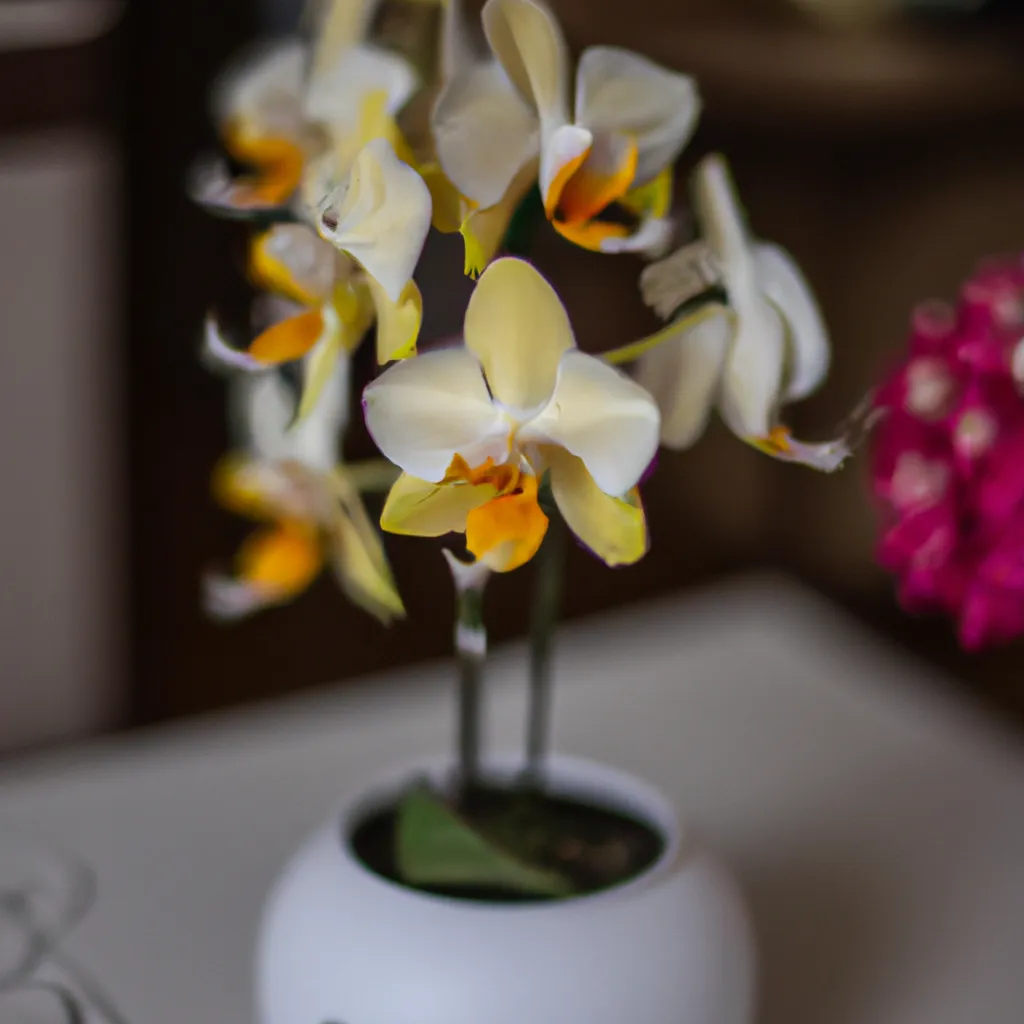 Ilustracao Decorando com Orquideas em sua casa ou escritorio