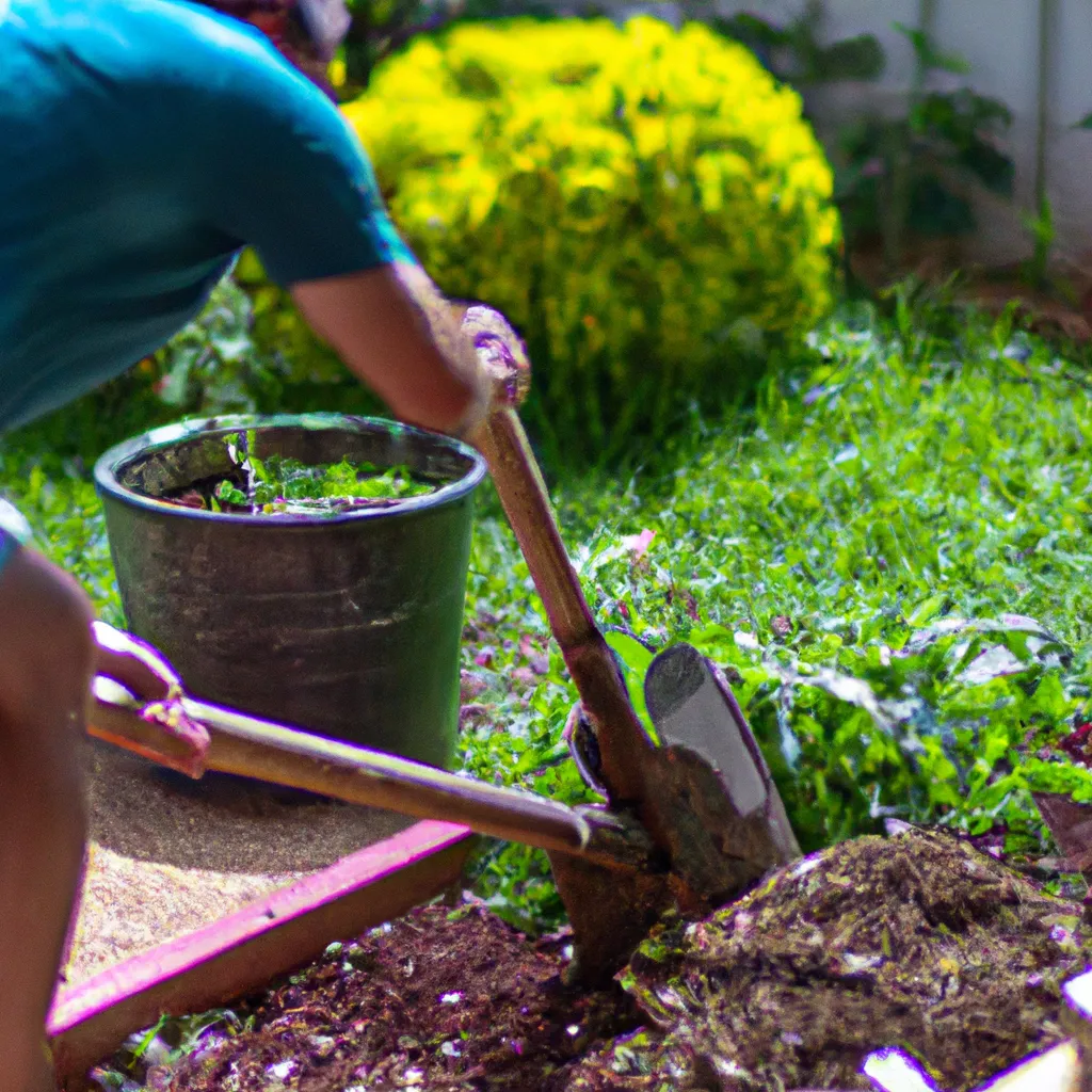 Ilustracao Os beneficios para o jardim e o jardineiro da compostagem