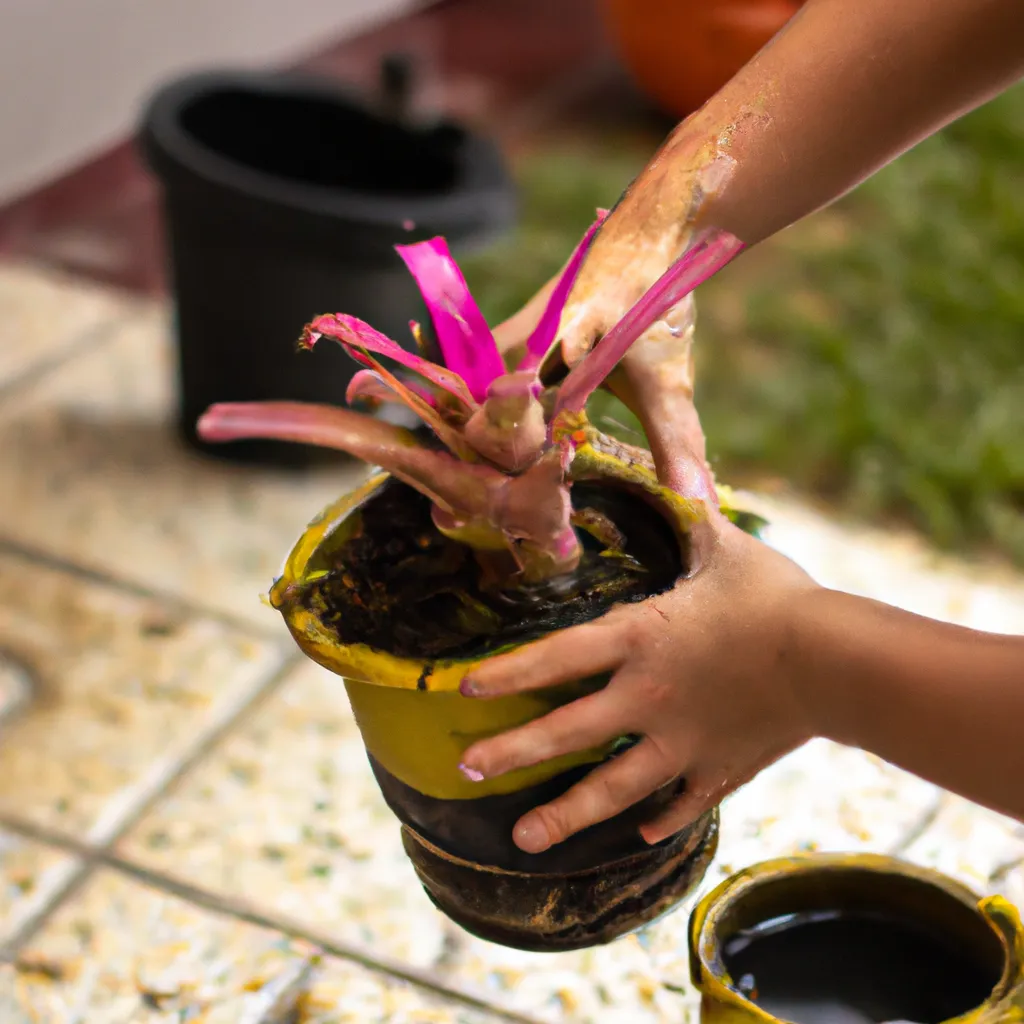 Ilustracao Plantando e cuidando de bromelias nas casas