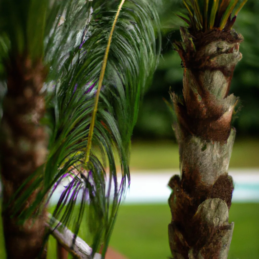 Ilustracao Usando palmeiras para criar um clima tropical em seu jardim.