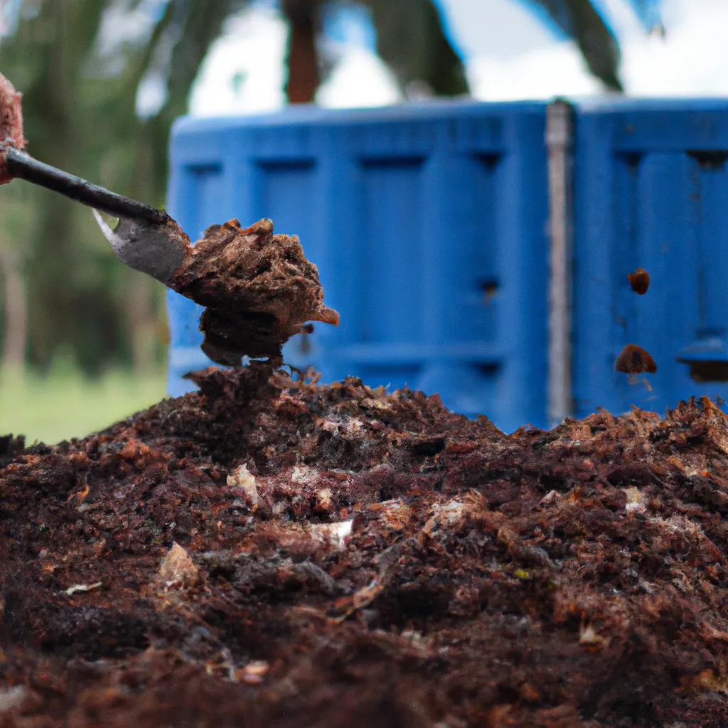 Ilustracao Utilizacao de compostagem para fertilizar a terra