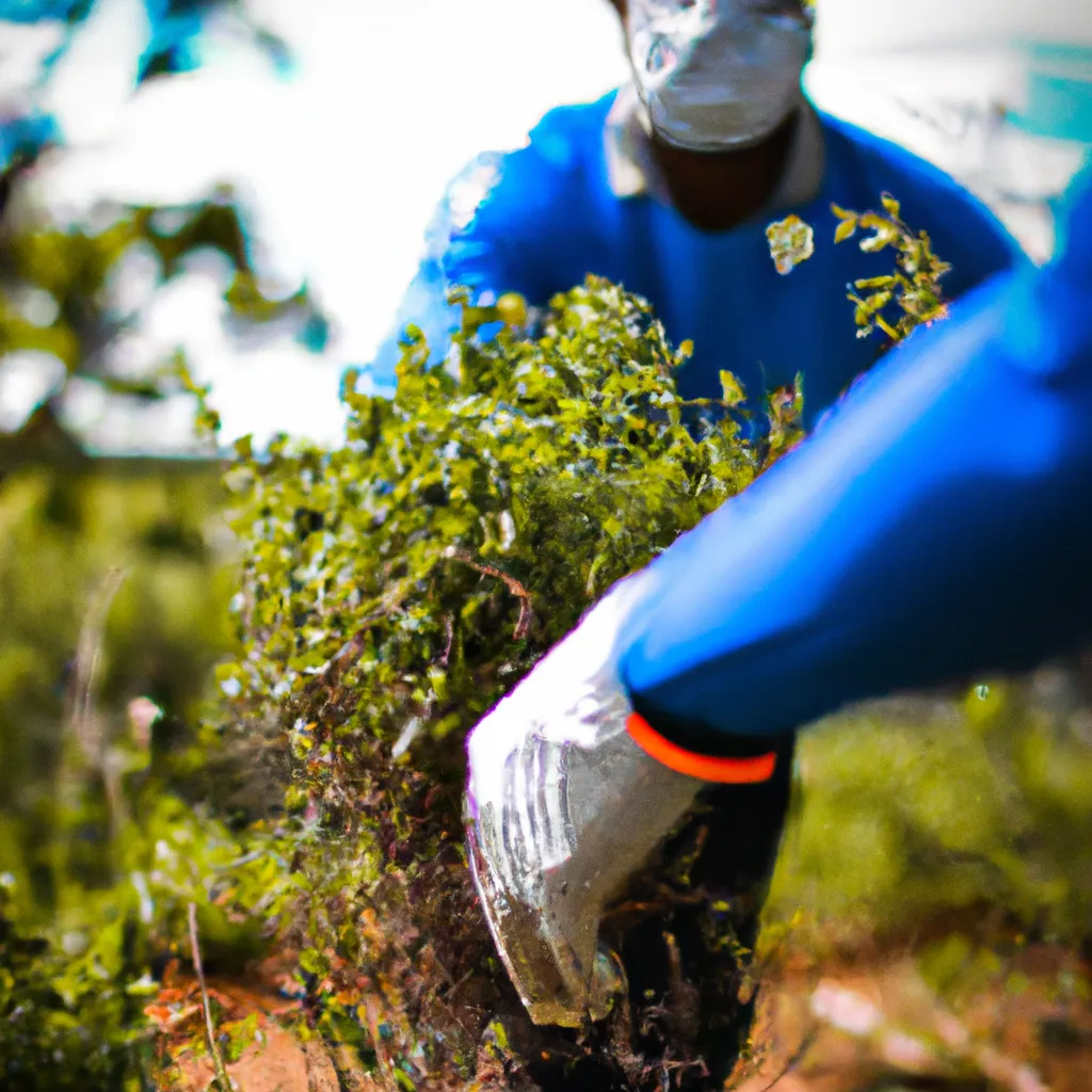 Imagem Cultivando e colhendo ervas medicinais nos arbustos