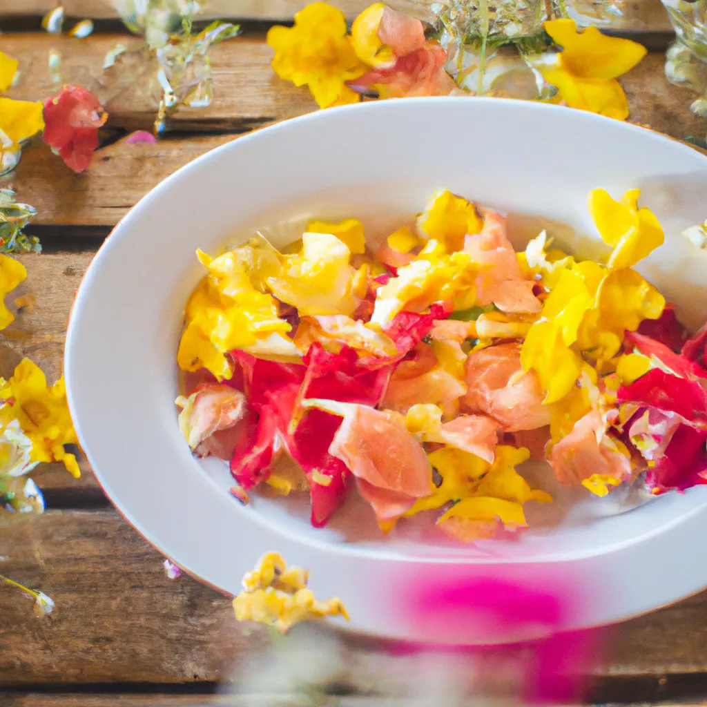 Imagens cozinhar flores comestiveis