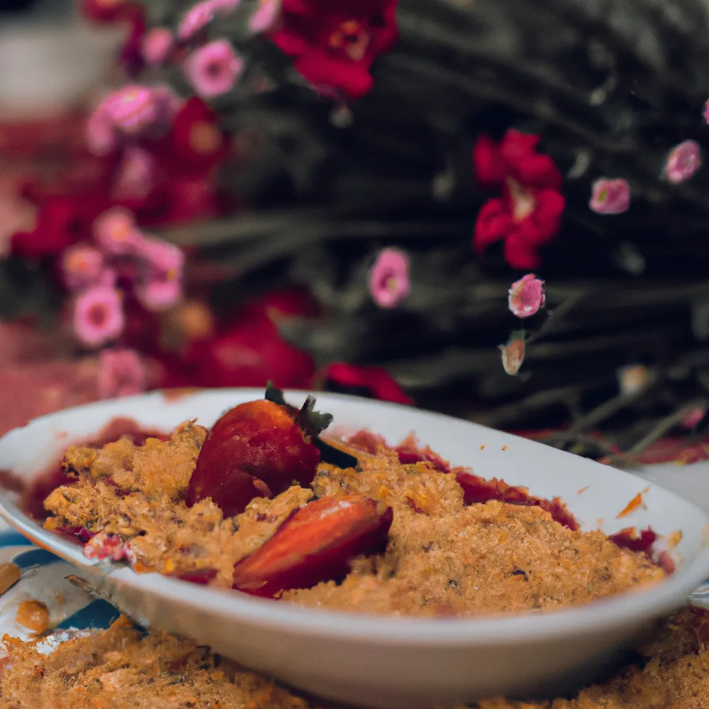 Imagens receita crumble morango laranjeira