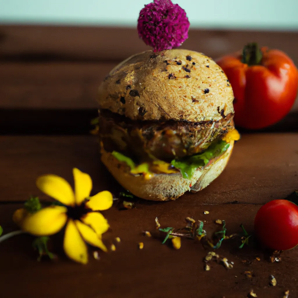 Imagens receita hamburguer vegetariano proteina flores