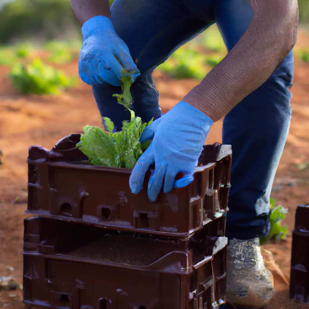 Fotos colheita armazenamento plantas comestiveis