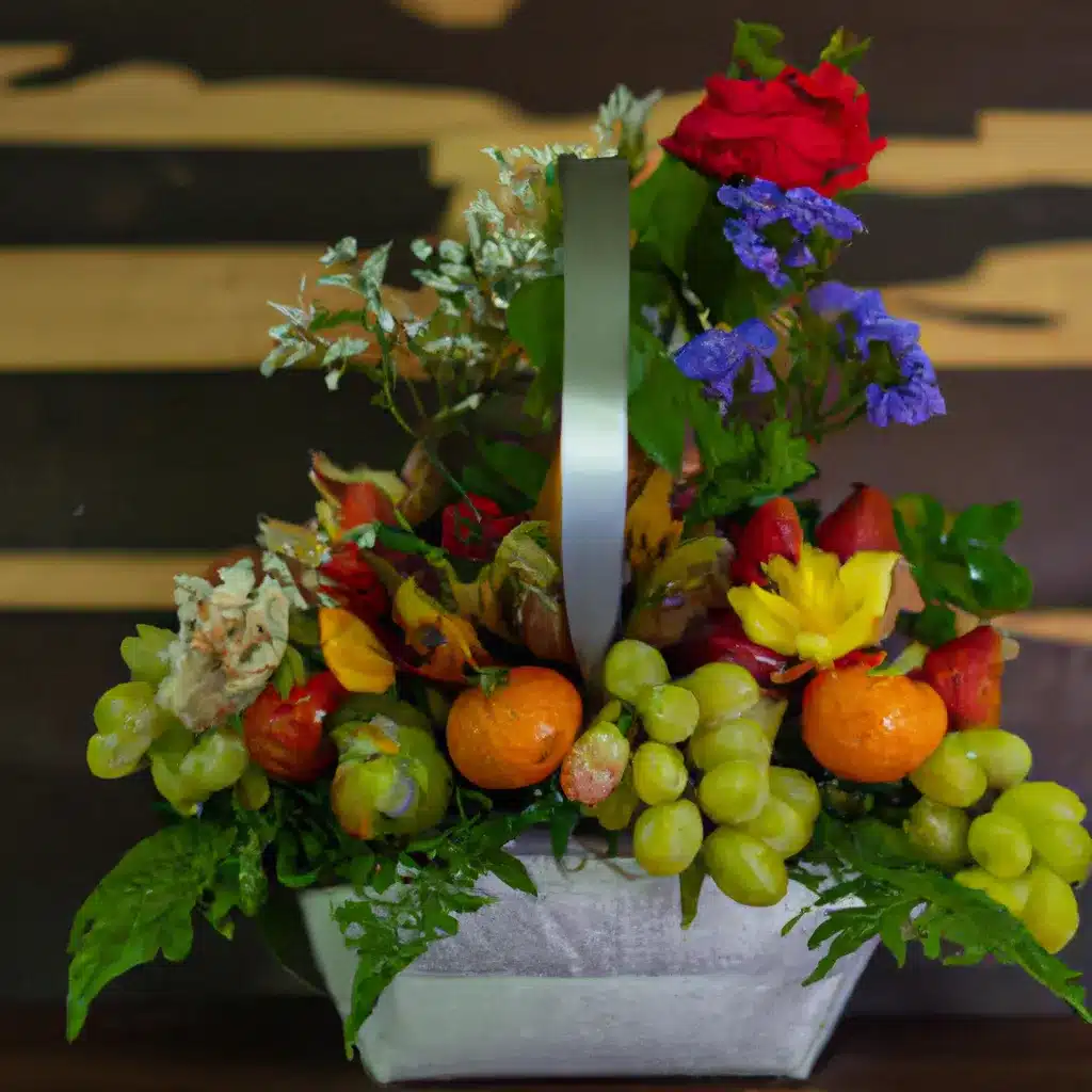 Ideias usando frutas verduras arranjos florais