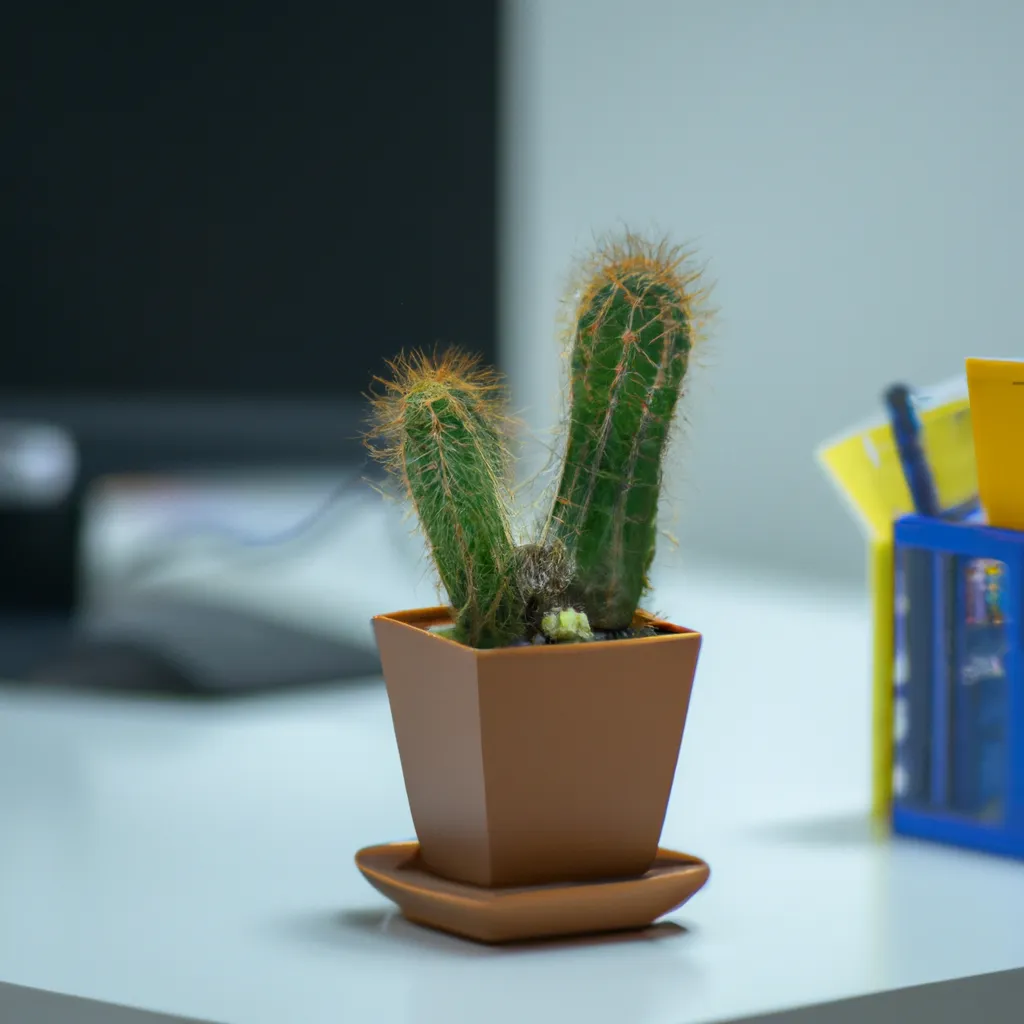 Dicas Cactos no ambiente de trabalho beleza e praticidade