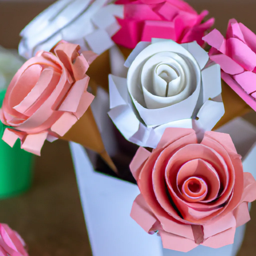 Ideias Flores de papel para buques sustentaveis e criativos