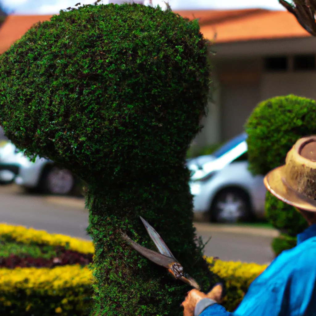Imagens A arte da topiaria esculpindo e moldando arbustos