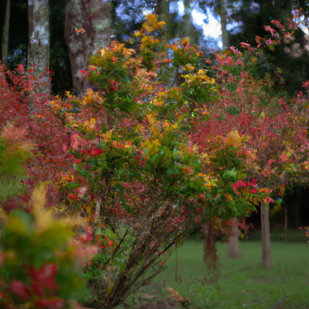 Imagens Arvores com folhas coloridas e ornamentais