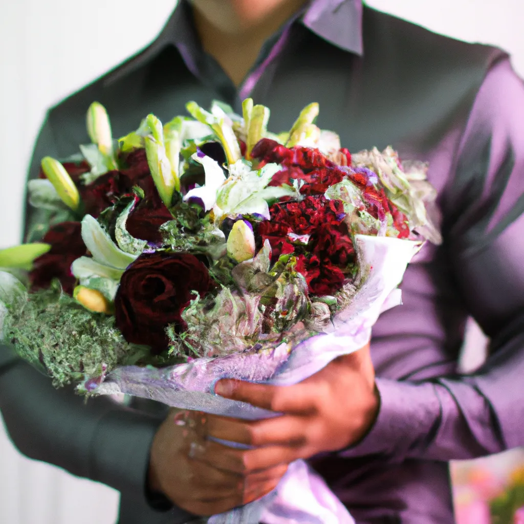 Imagens Buques de flores para homens elegancia e modernidade