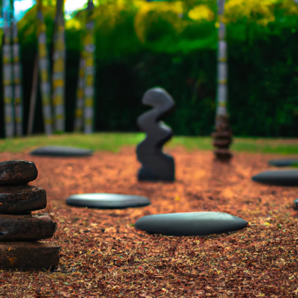Imagens Espacos de meditacao em jardins zen