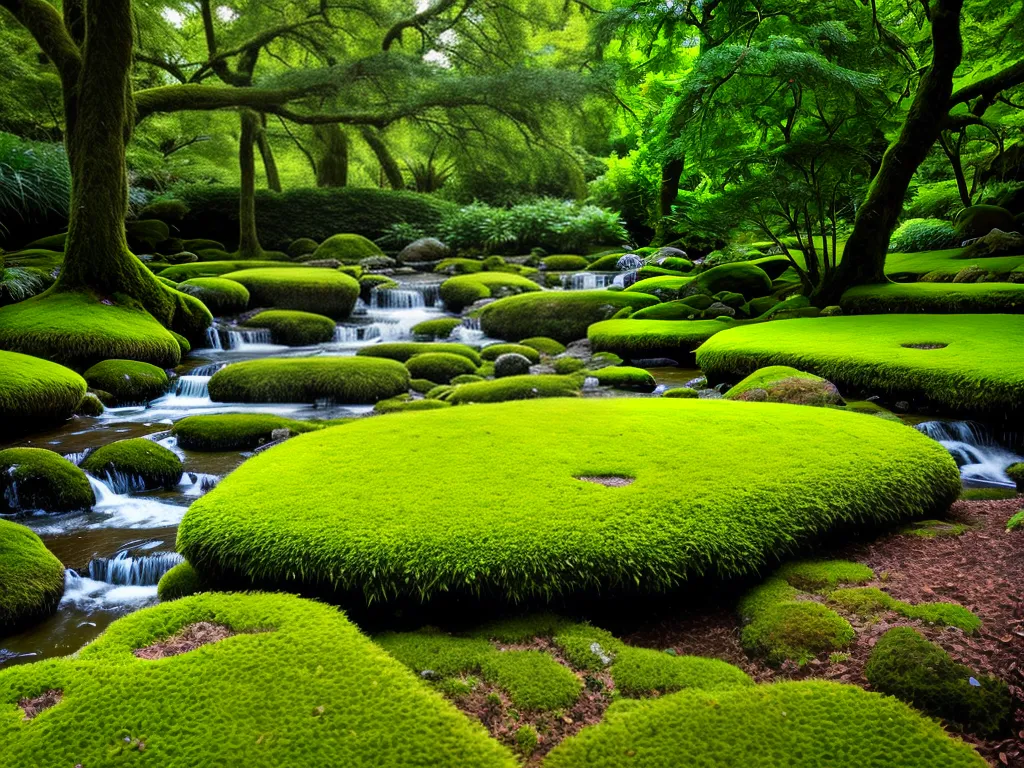 Natureza cultivar musgos no jardim